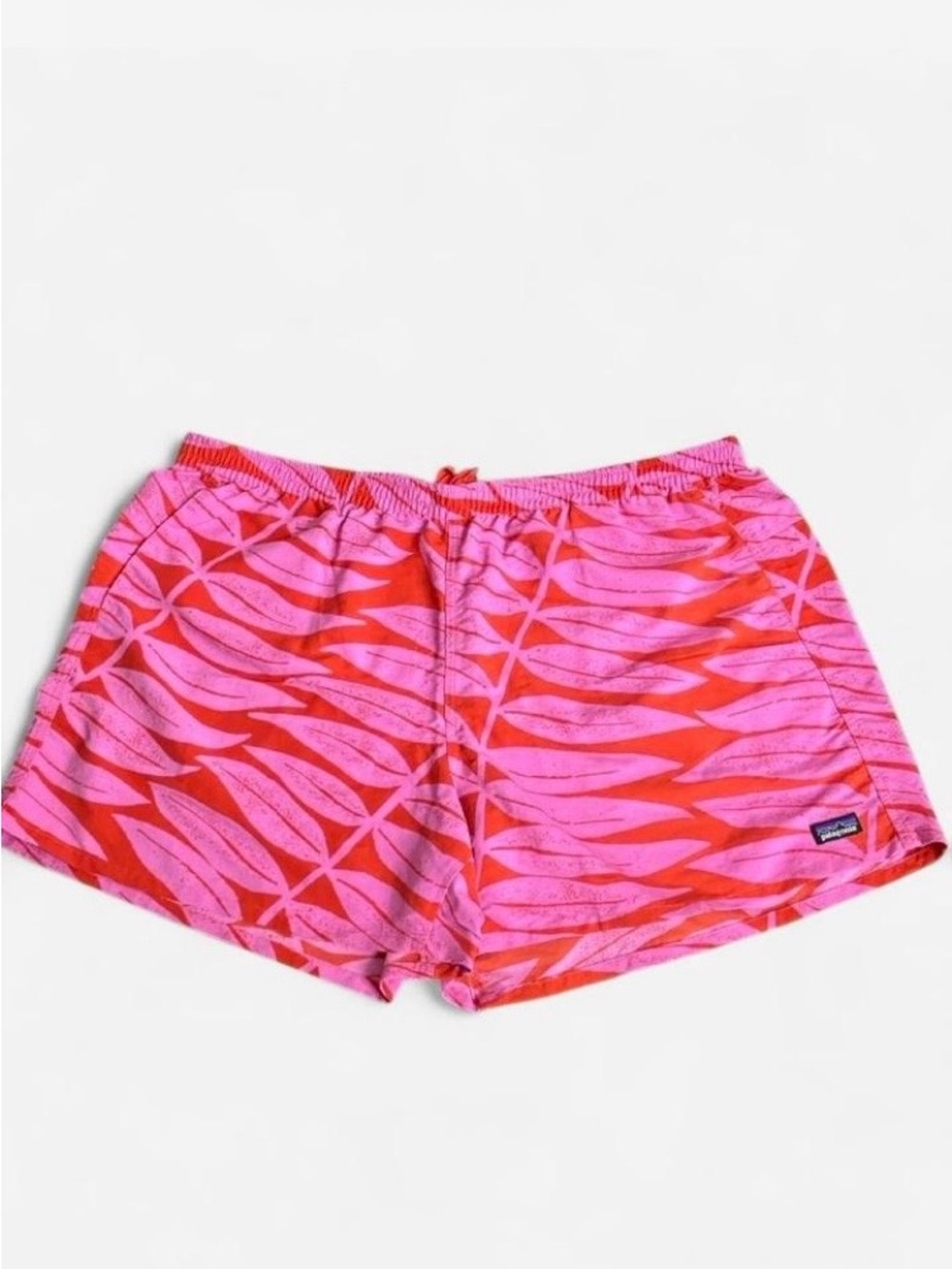 Patagonia Baggies Pink & Red Printed Hiking Swim Shorts Women’s Size XXL